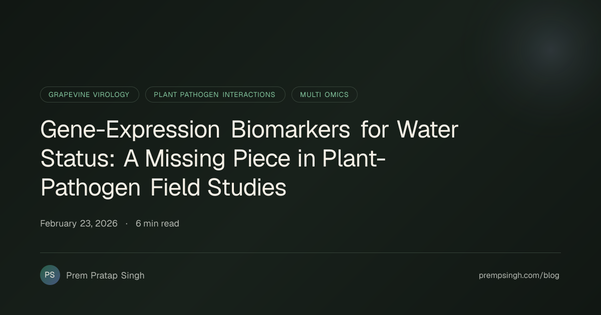 Gene-Expression Biomarkers for Water Status: A Missing Piece in Plant ...