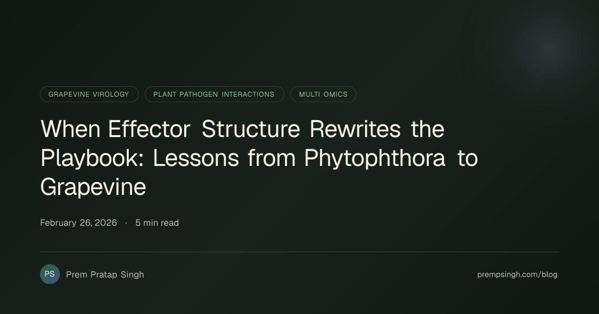 When Effector Structure Rewrites the Playbook: Lessons from ...