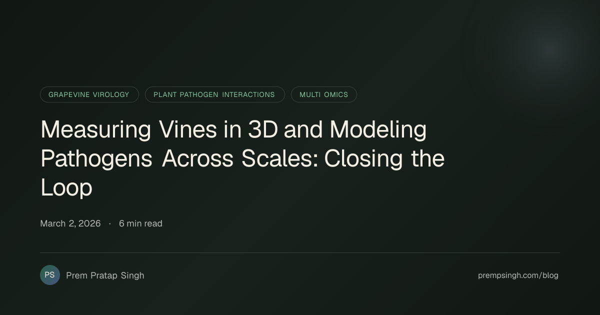 Measuring Vines in 3D and Modeling Pathogens Across Scales: Closing the ...